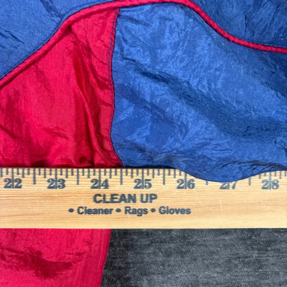 Vintage Athletic Works Colorblock Windbreaker Jacket Blue Red Teal Mens Large